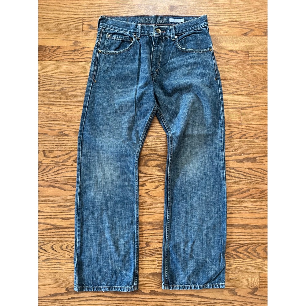 Levis SilverTab Boot Cut Jeans Mens 32x32 Medium Wash Blue Denim